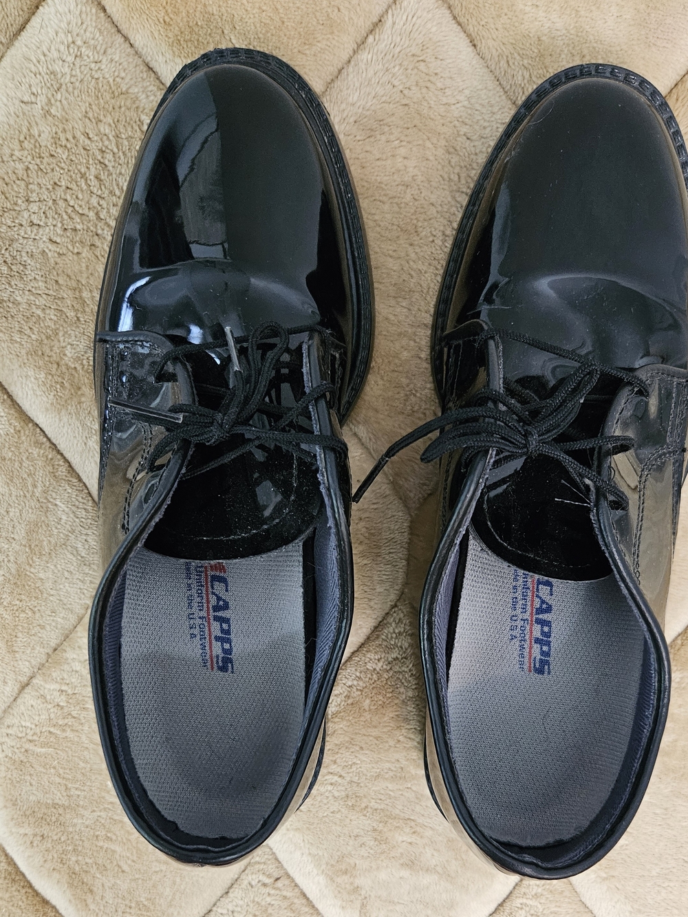 Capps Military Dress Shoes – Size 6M – High Gloss – Like New ✨